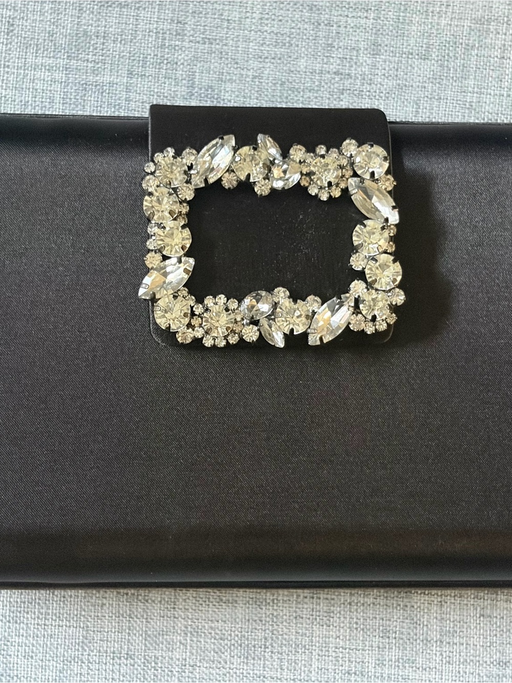 Badgley Mischka Clear Crystal Rectangular Rhinestone Brooch
